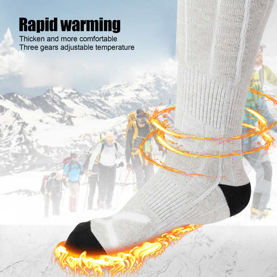 Calze riscaldate per esterni invernali calze termiche per riscaldamento a batteria scaldino da sci scaldino rapido impostato di calze calde