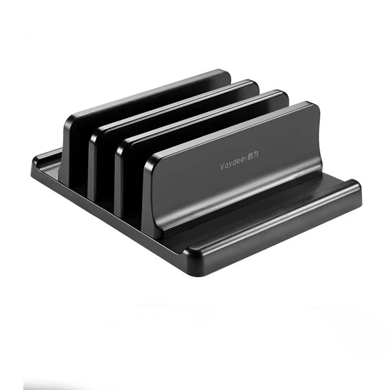 Vertikal bærbar stativ i plastik, bærbar macbook/tablet/telefonholder, justerbar stationær bærbar dock, pladsbesparende tilbehør - vaydeer: Rød