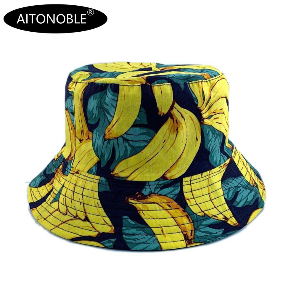 Aitonoble-Sombrero de cubo para niña, sombrero de sol de playa para deportes al aire libre, gorros de playa de viaje, gorras de pescador, gorro de Hip Hop, novedad de