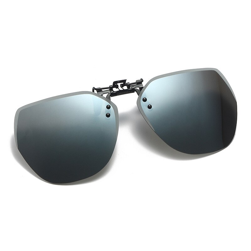 Gafas de sol polarizadas sin montura para hombre y mujer, lentes de sol polarizadas con Clip, estilo Retro, a la: 08