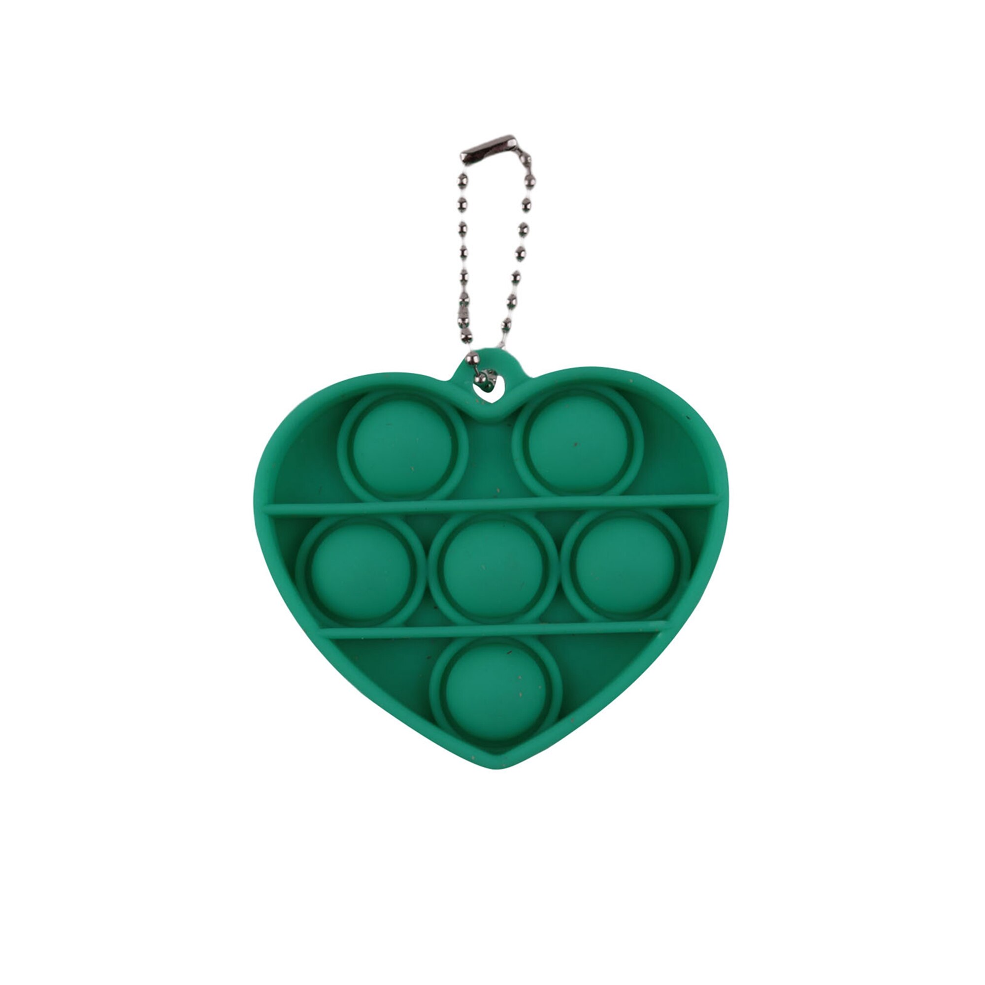 Push Pop Bubble Fidget Toy Heart Shape Sensory Toy Keychain Stress Relief Anti-Anxiety Tool Antistress Toys For Adults: Green