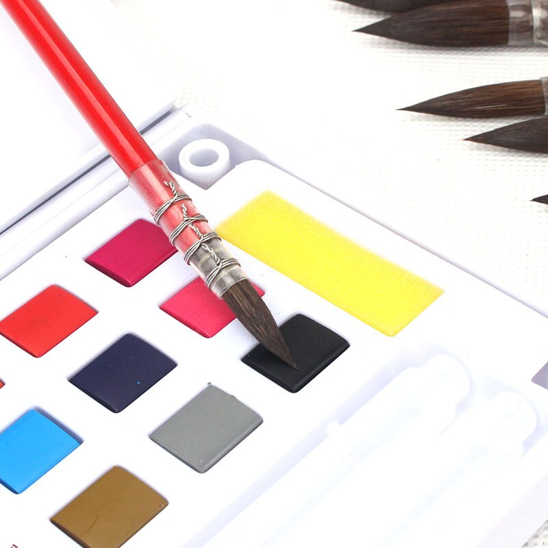 1 pièce aquarelle brosse écureuil cheveux artiste aquarelle pinceau rond pointu peinture pinceaux Art fournitures