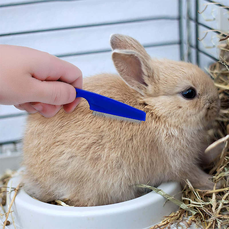 1Pc Rabbit Grooming Brush Small Pet Hair Remover Flea Comb Shampoo Bath Brush for Rabbit Hamster Guinea Pig Cleaning Tool