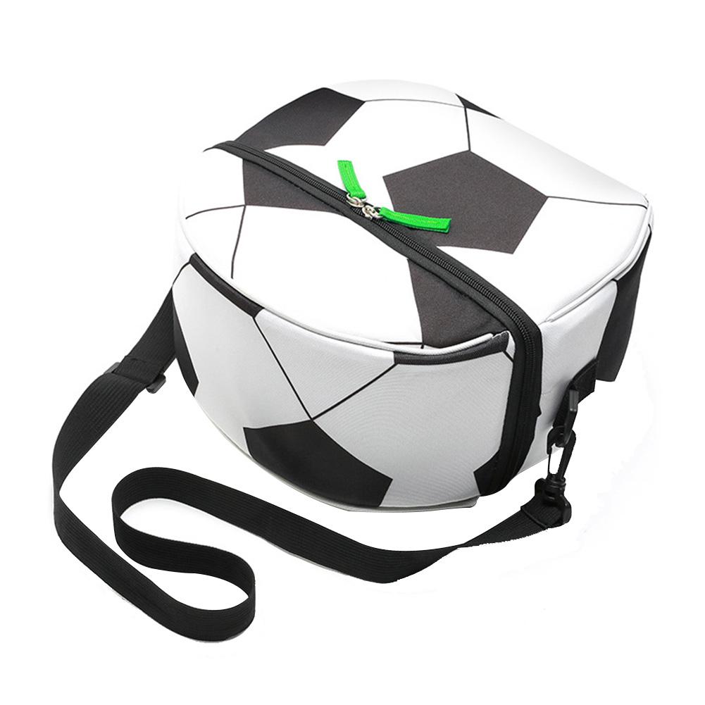 Aluminium film liner picnic crossbody taske isoleret fodbold madpose vandtæt bærbar foldbar måltidskasse til børn drenge piger: Default Title