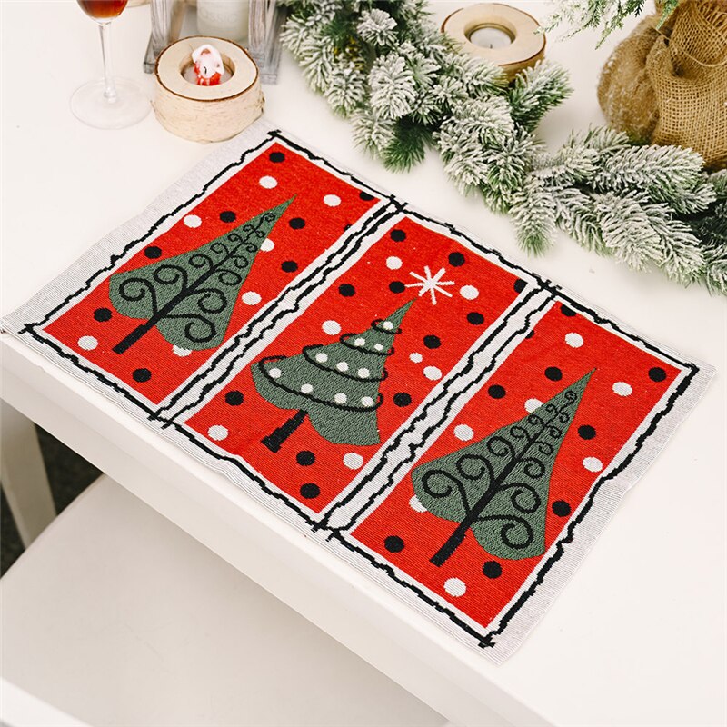 Adornos navidad juledekorasjon spisebord dekormatter julenissen elg tre placemat hjem dekor decoracion mesa jul