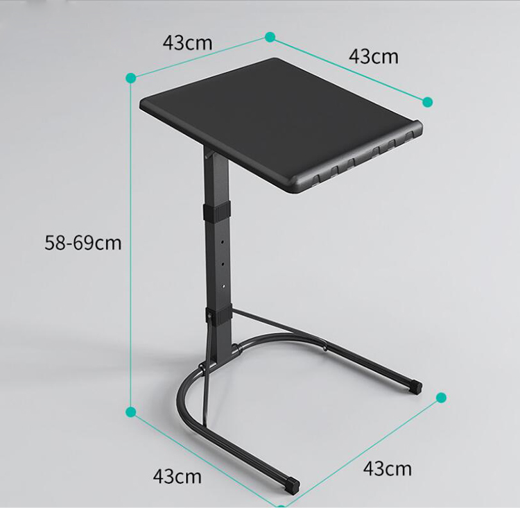 Folding Laptop Table Adjustable Lifting Laptop Desk Notebook Table for Bed Sofa Reading Outdoor Portable Study table: Black