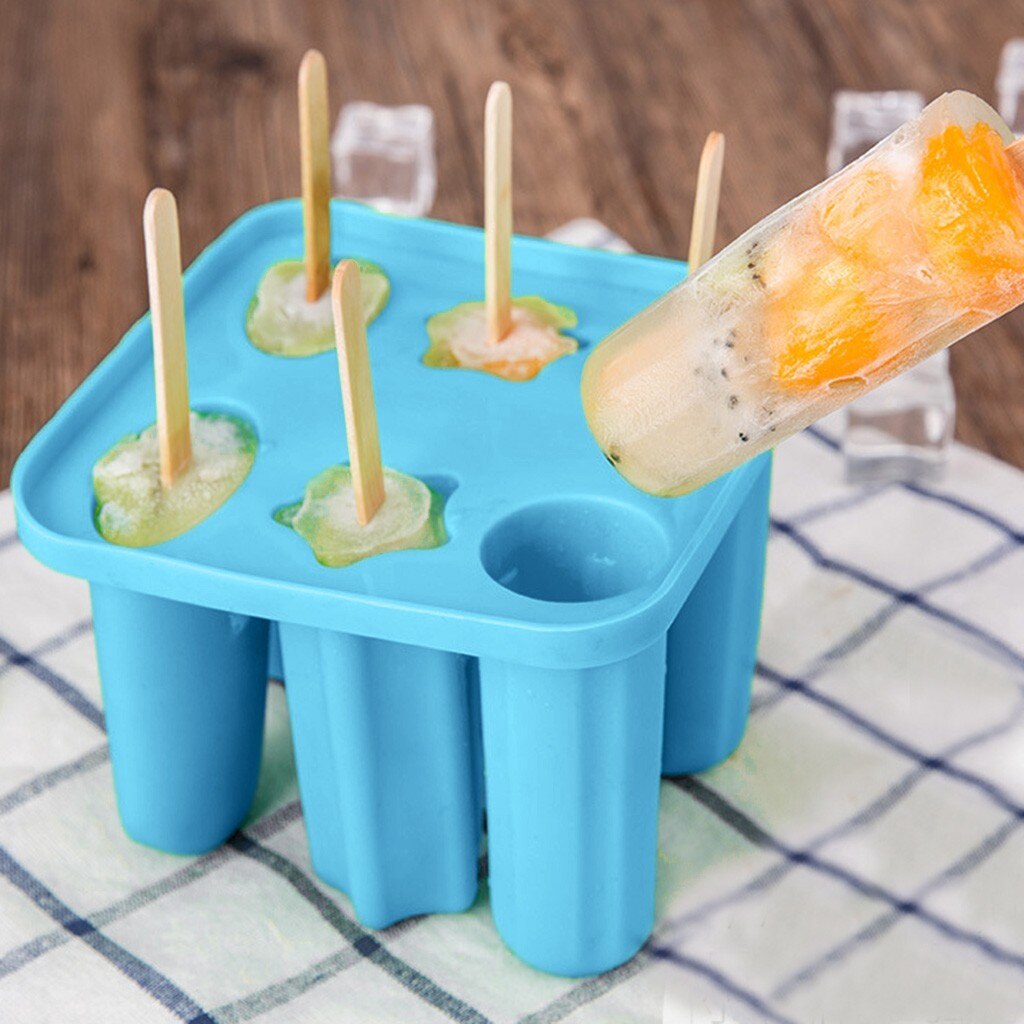 Silicone Ice Popsicle Maker 6 Holtes Zelfgemaakte Ijslolly Mallen Vormen Holtes Zelfgemaakte Ijslolly Mallen Vormen