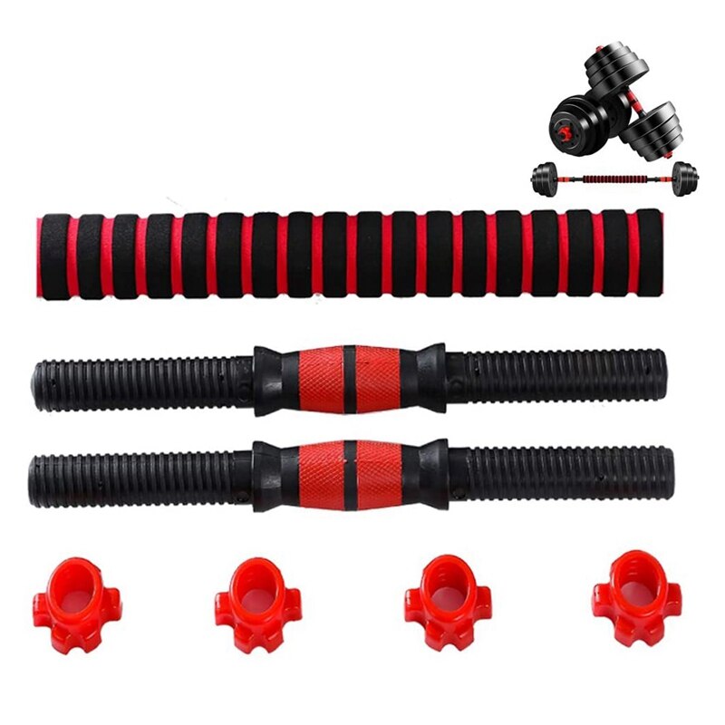 Adjustable Dumbbell Weight Set Barbell Lifting - 2 x 15.74in Bars and 1 x 15.74in Connecting Rods for Gym Home