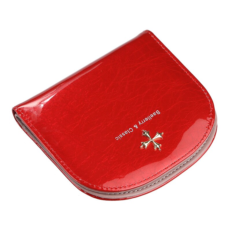 Baellery hasp leren damesportemonnee met korte rits, kleine portemonnee voor dames, slanke portemonnee, eenvoudige kaarthouder, mini-portemonnees voor dames