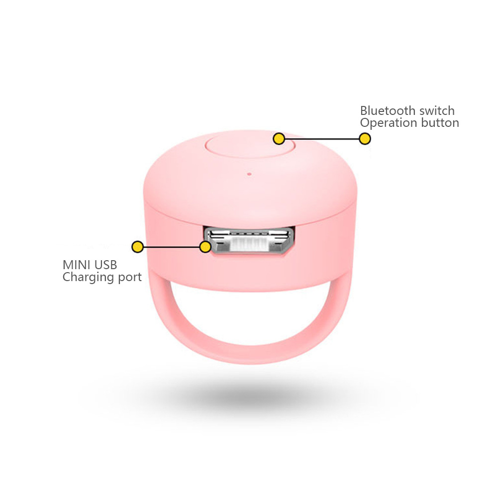 Anillo de Control remoto para teléfono móvil, compatible con Bluetooth, navegación automática de página, controlador de vídeo para teléfono Liker