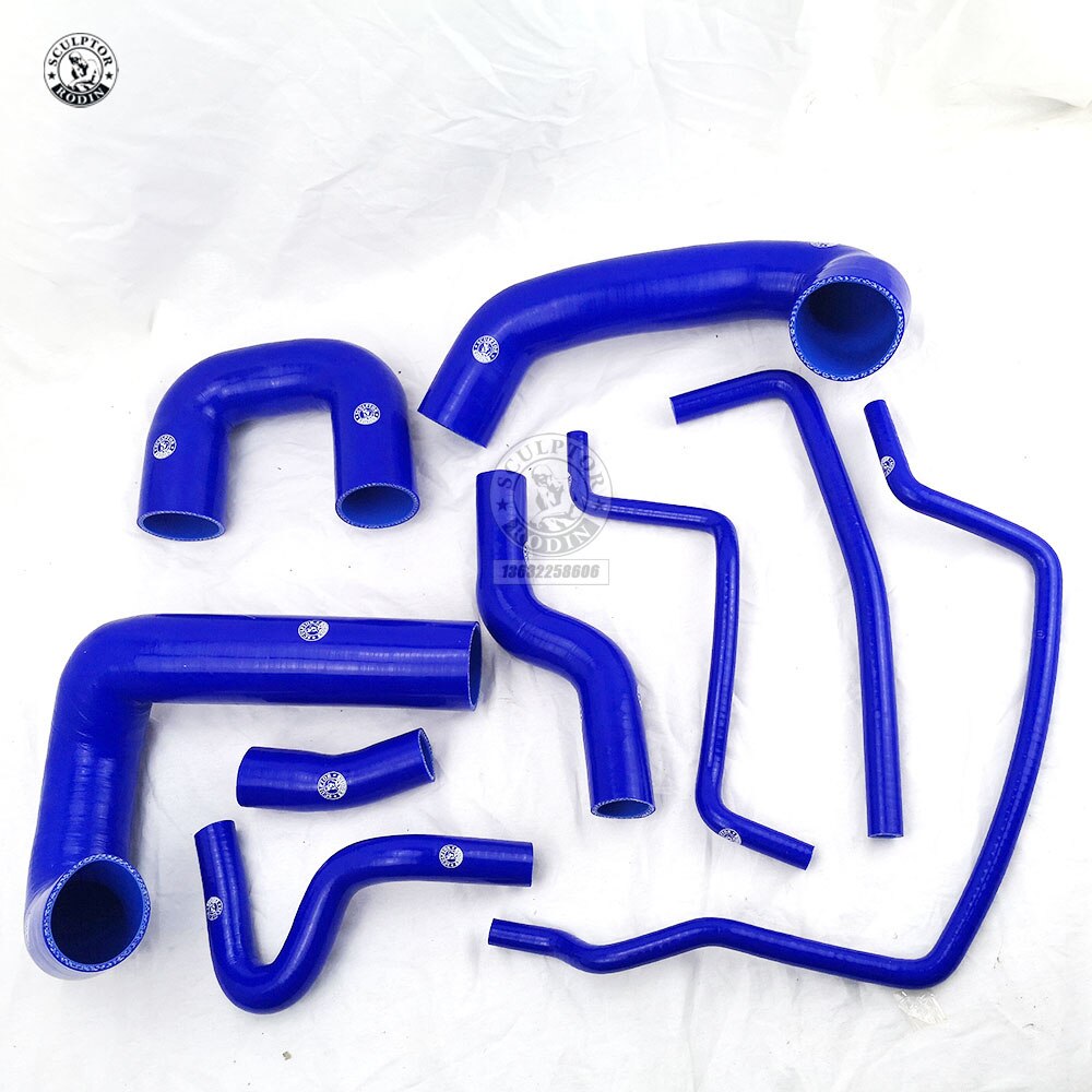 Kit de manguera Turbo de refuerzo de silicona, para SAAB 93 03-07, 9 unidades, rojo/azul/negro: K8-56 BLUE