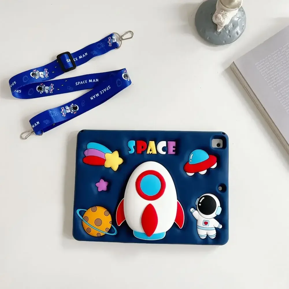 Case voor iPad Pro 11 10e 10.2 9e 8e 7e generatie Leuke cover voor iPad 9.7 6e 5e Air 2 1 mini 7 6 5 4 3 2 1 met Rocket Stand: NINE / Paars