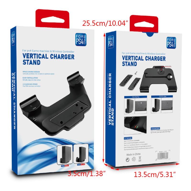 Upright Stand Charging Dock Station Stand Bracket for PS4/SLIM/PRO Game Host