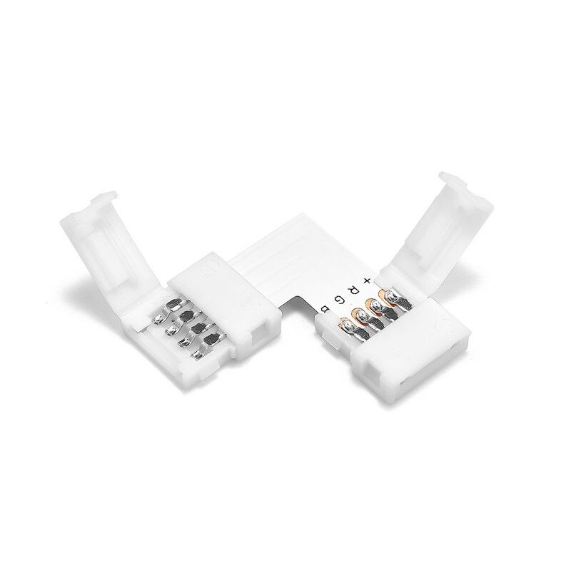 RGB Connectors 4 Pin L Kruis T Vorm LED Strip Connector PCB Lassen RGB Connector Voor 10mm 3528 5050 RGB LED Strip Verlichting: L Shape