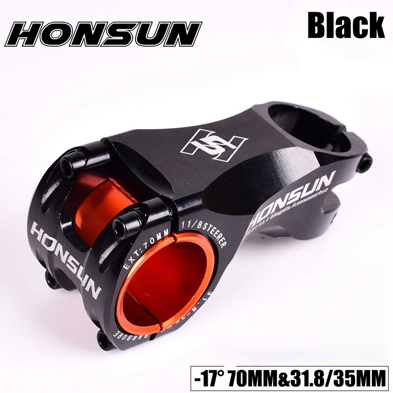Fahrrad Stengel 31,8-35mm 70mm HONSUN CNC Ultraleicht MTB Rennrad Vorbau 17 Grad Aolly XC MTB lenker Vorbau Fahrrad Zubehör: 01
