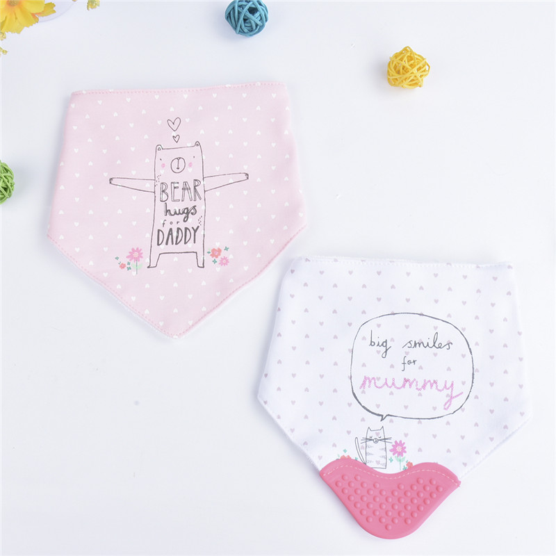 LionBear 2 teile/satz Cartoon Baumwolle Baby Lätzchen Mit Beißring Neugeborenen Kinder Junge Mädchen Bib Set Schal Fütterung Zubehör für babys: 36002