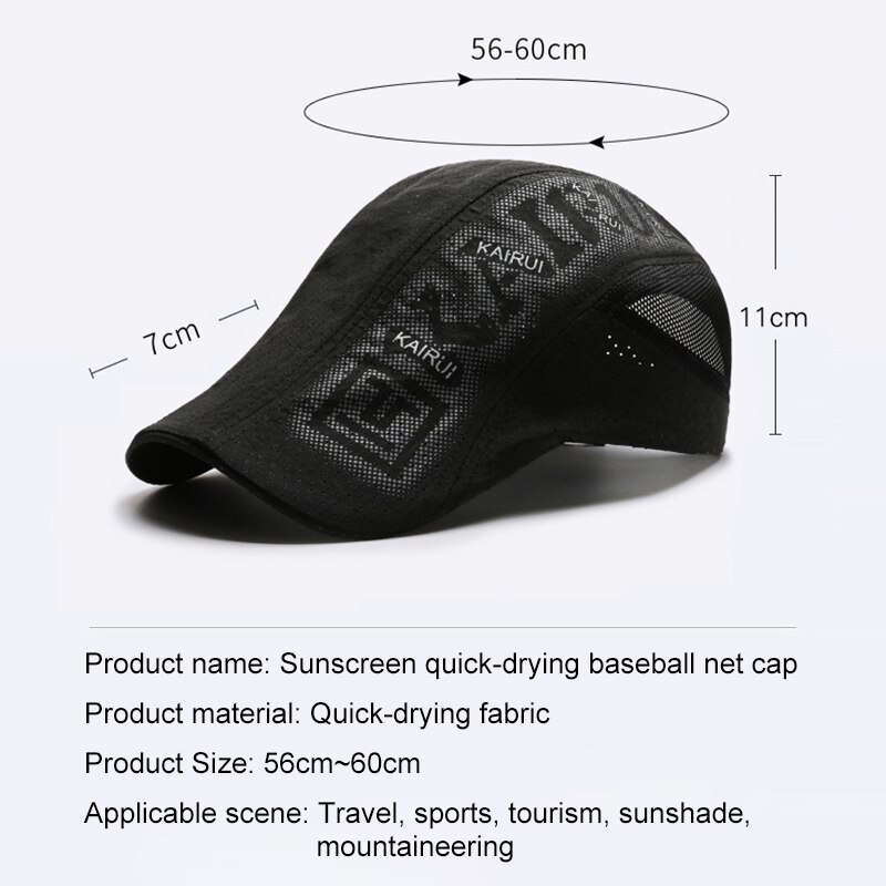 Men's Hat Berets Cap Golf Driving Summer Sun Cap Cotton Mesh Berets Caps for Men Casual Peaked Hat