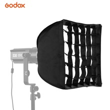 Godox softbox fotografering 30*30cm/ 11.8*11.8 tommer softbox med gitter kompatibel med godox  s30 fokuseret ledet videolys