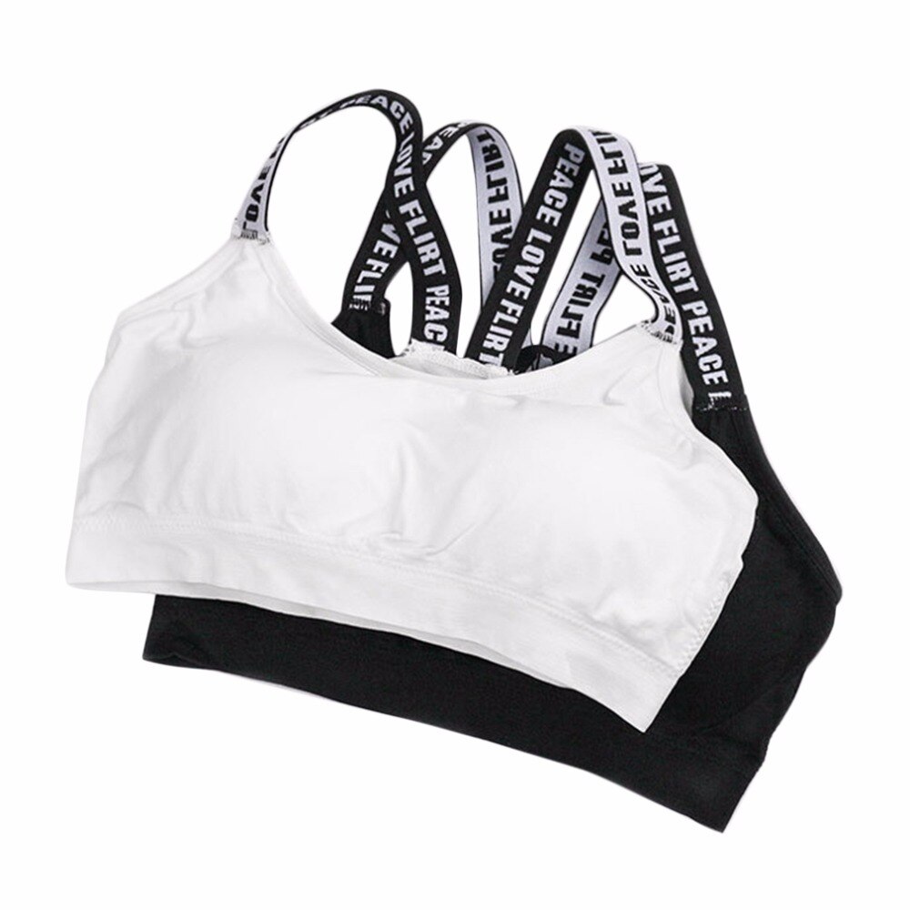 Sujetador deportivo de Yoga para mujer, sostén negro con tirantes cruzados, Tops de tubo transpirables, sujetadores deportivos para Yoga