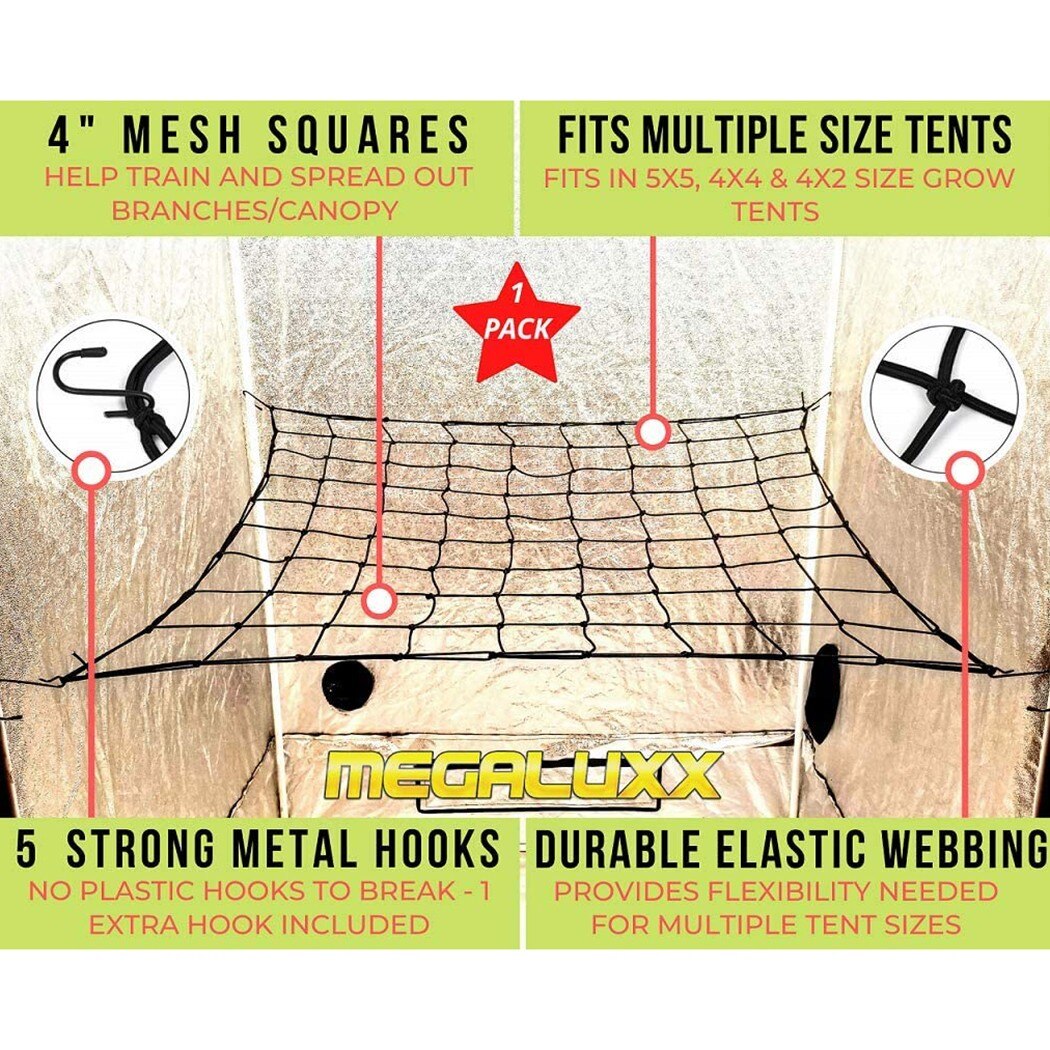 Zwart Plant Ondersteuning Groeien Tent Elastische Netto Uniform Licht Ontvangen Mesh Voor Trailing Druiven, Tomaten