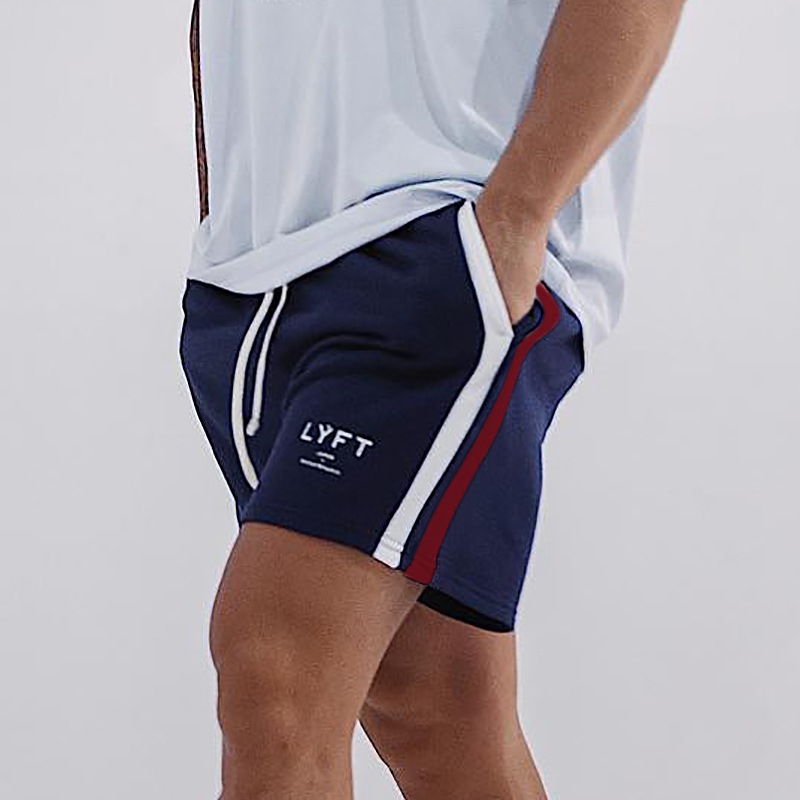 Short en coton à rayures latérales pour hommes, Short de Fitness, de jogging, pantalon court, bas d'entraînement, été