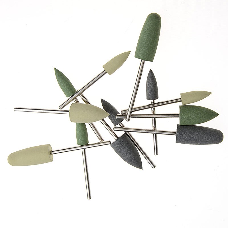 12pcs Dental SILICONE Polishers Resin Base Acrylic Polishing Burs 2.35mm