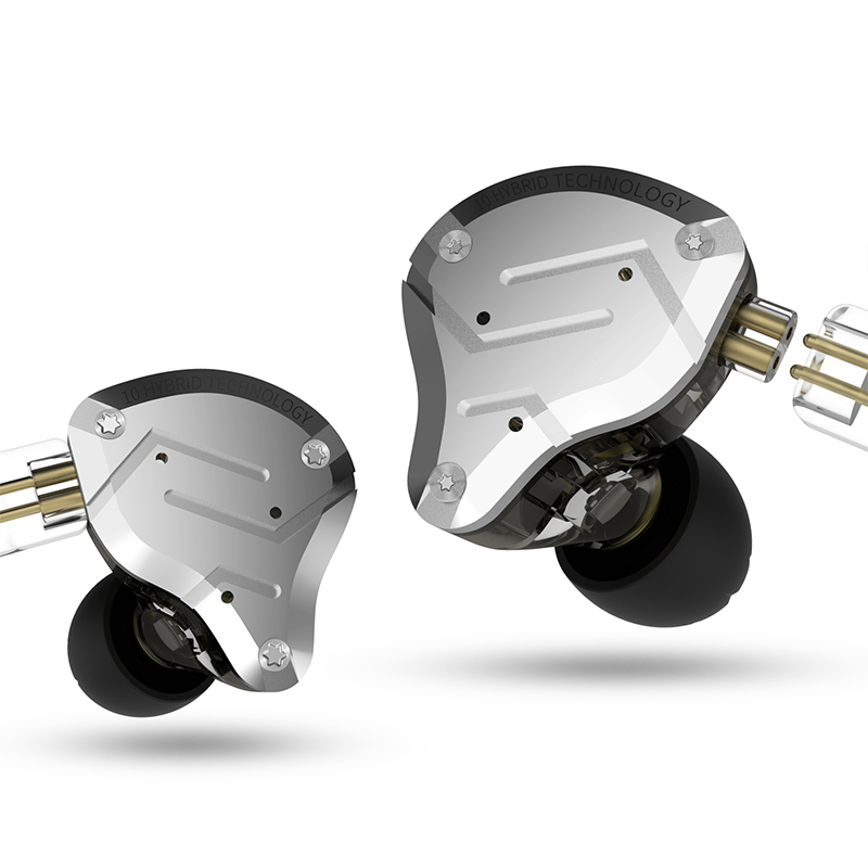 KZ ZS10 Pro 4BA + 1DD Cuffie in metallo ibrido 10 driver HIFI Bass Auricolari In Ear Monitor Sport Auricolari con cancellazione del rumore KZ ZAX ZSX