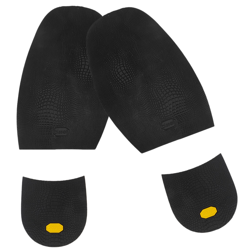 Footful Pair Rubber Stick on Half Soles + Heels Anti Slip Shoe Repair Supply
