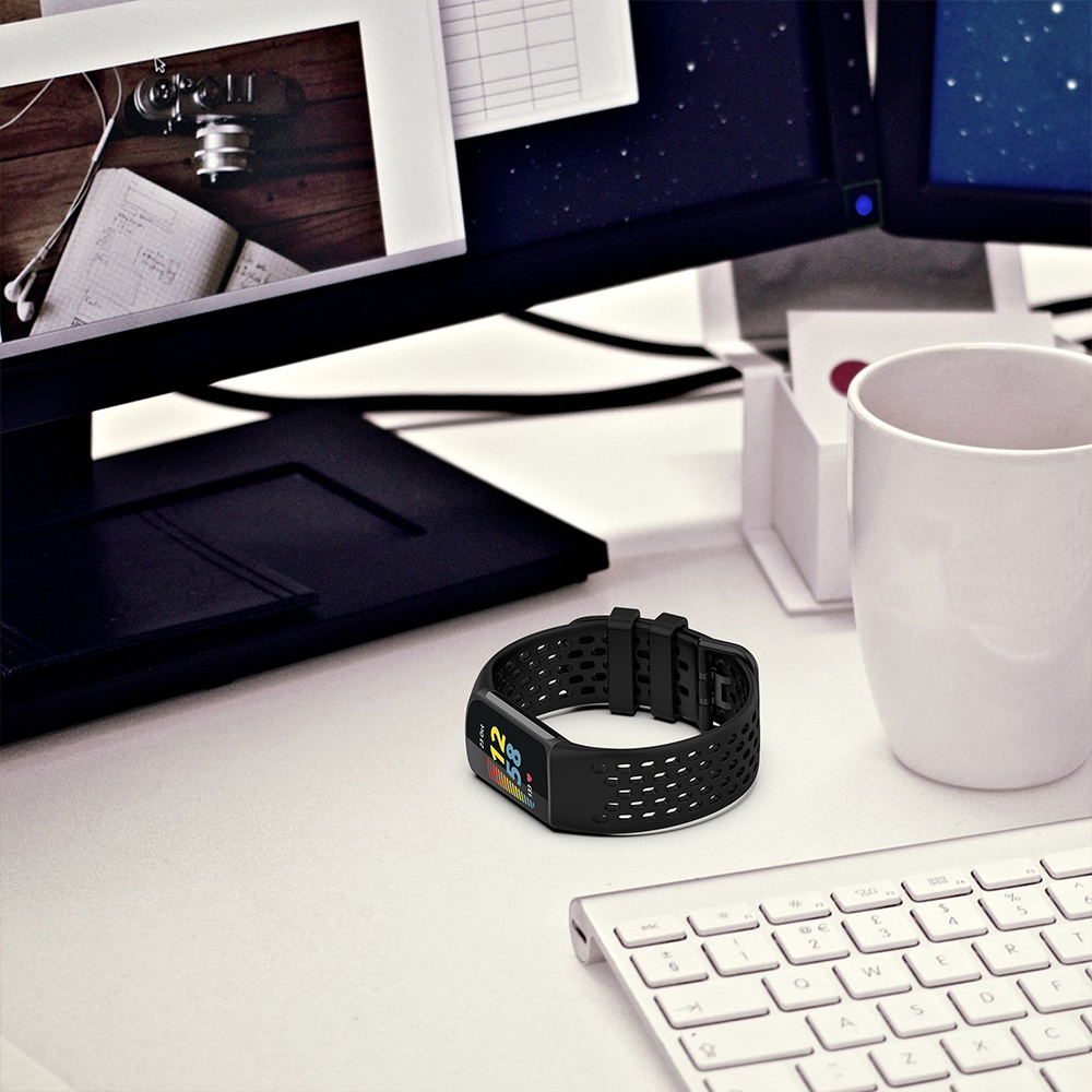 Silikon klockarmband för fitbit charge 5 smart klockband smart armband armband sportbyte passform bit charge 5 correa