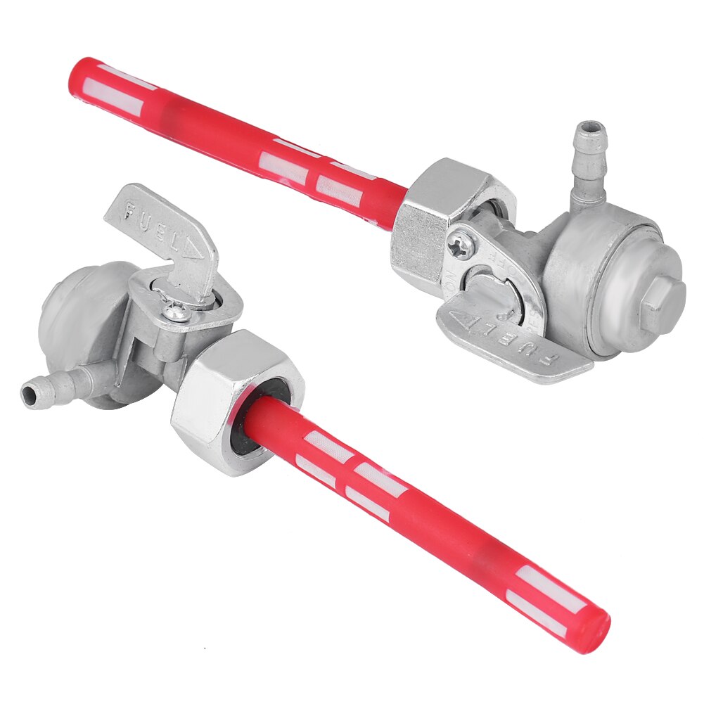 2 stuks M10 benzinekraan, benzinekraan schakelaar, benzine gas brandstofkraan voor motorfietsen, benzinekraan stroomgenerator schakelaar voor motorfietsen, offroad