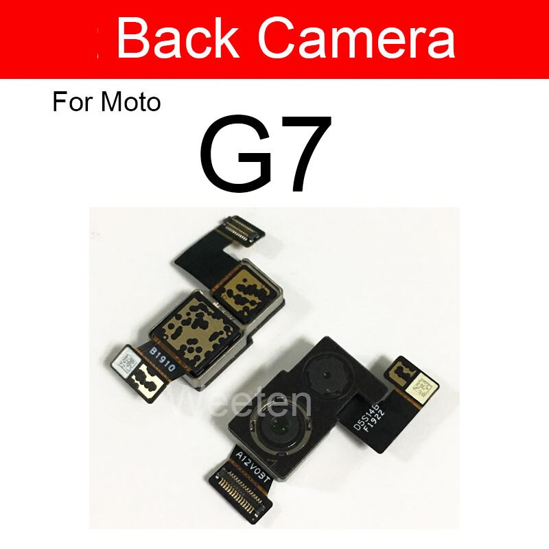 Cámara principal trasera para Motorola Moto G7 Play Plus Módulo de cámara frontal flexible Cable de cinta piezas de repuesto de: G7 back