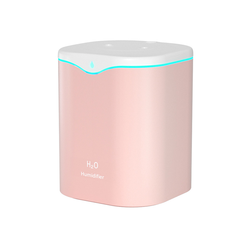 2000ML USB Air Humidifier Double Spray Port Essential Oil Aromatherapy Humificador Cool Mist Maker Fogger Purify for Home Office: Pink