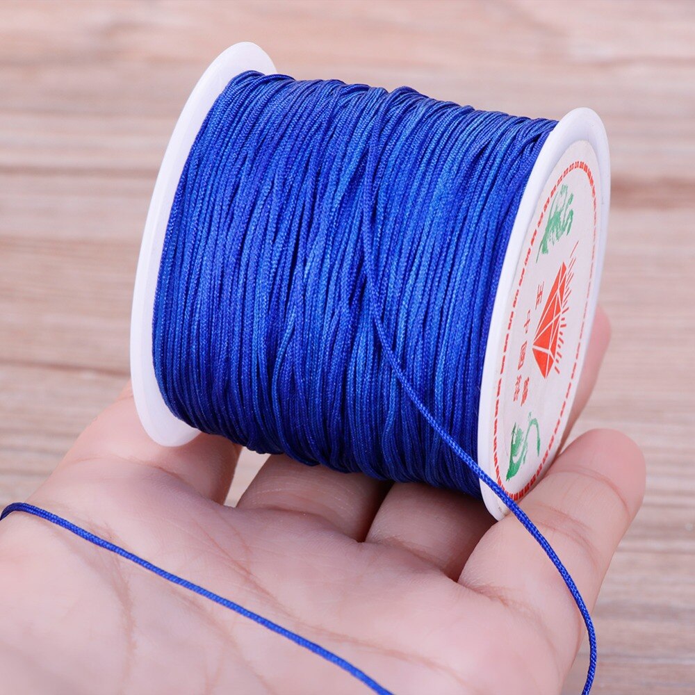 45m/ rollen kleurrijke beginners nylon chinese knoop armband handwerk koord draad macramé diy kralen koord koord gevlochten koord