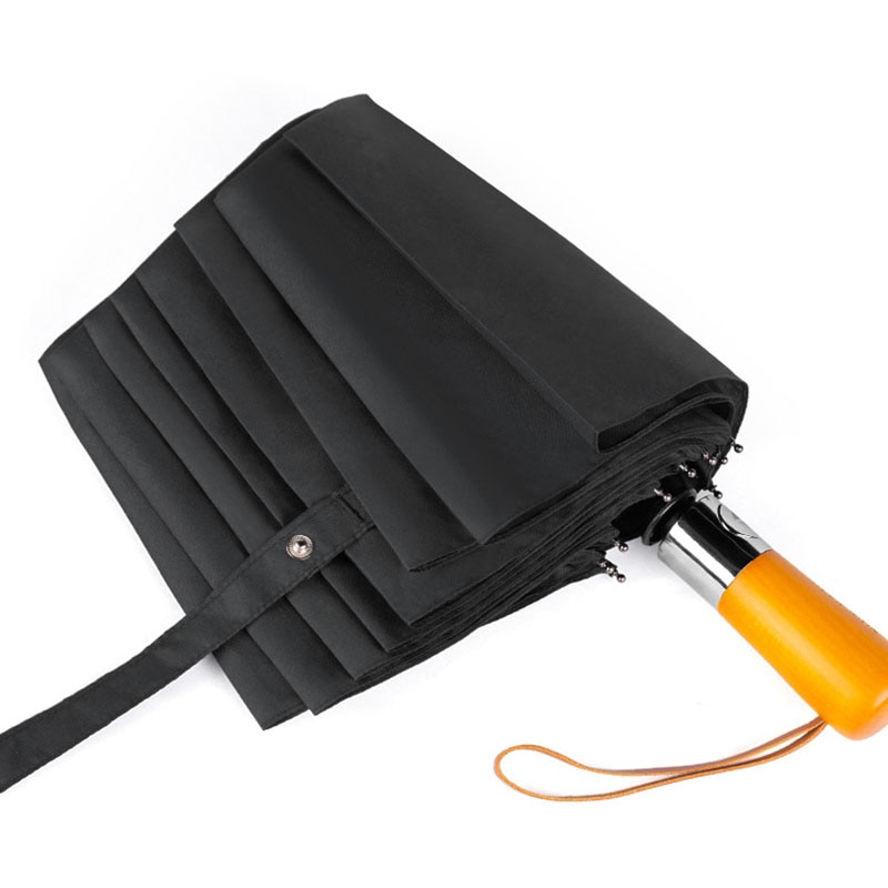 Black Full Automatic Business Umbrella Three Folding Male Female Parasol Umbrella Rain Women Windproof Luxury Umbrella For Men