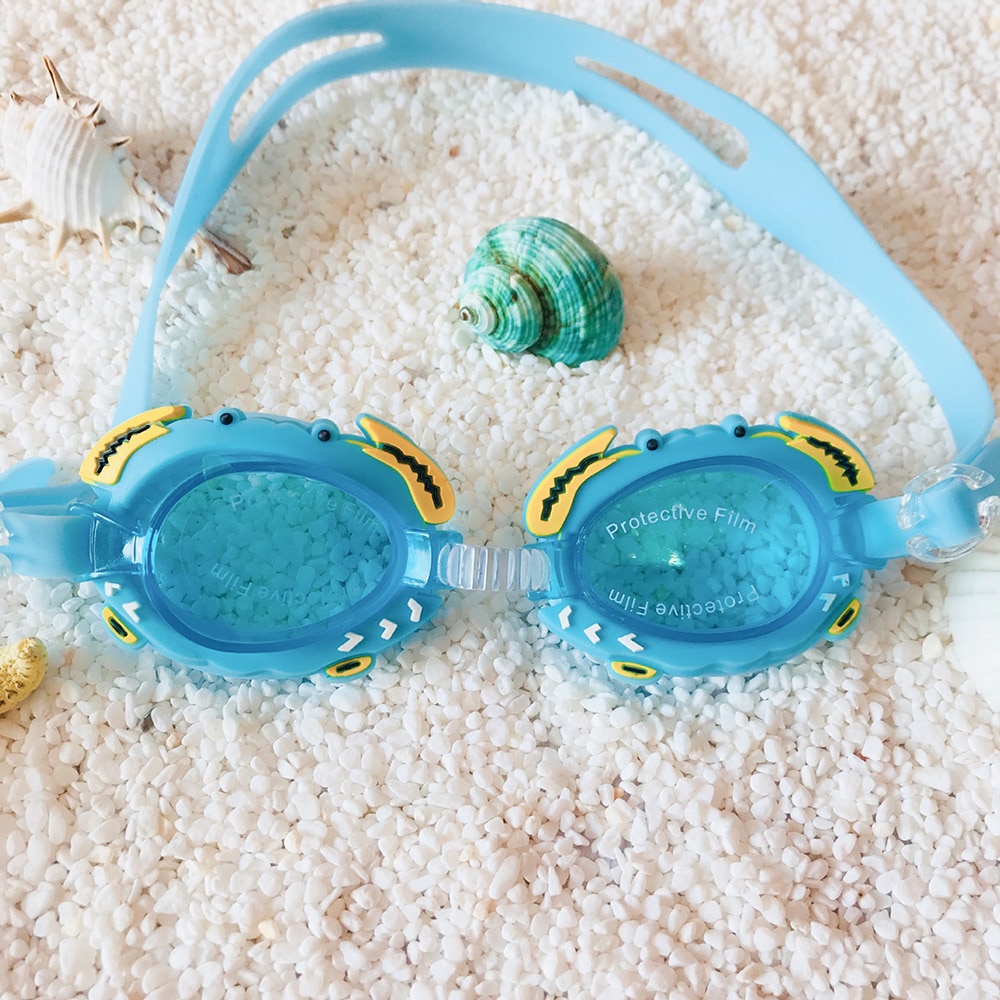 Children Swimming Glasses With Glasses Case Baby Swim Eyeglasses Kids Swimming Goggles Cartoon Silicone Anti Fog