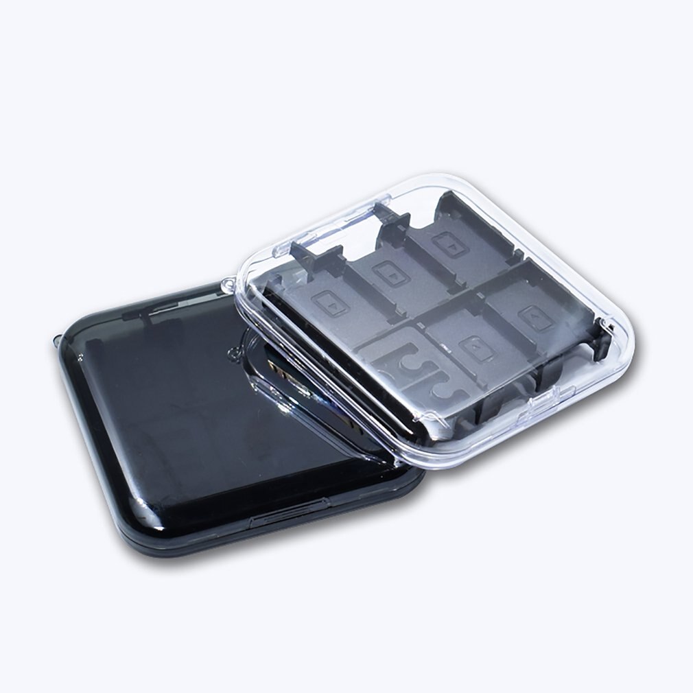 12 In 1 Game Card Case Cartridges Houder Voor Schakelaar Draagbare Beschermende Opslag Kaarten Micro Sd-kaart Transparante