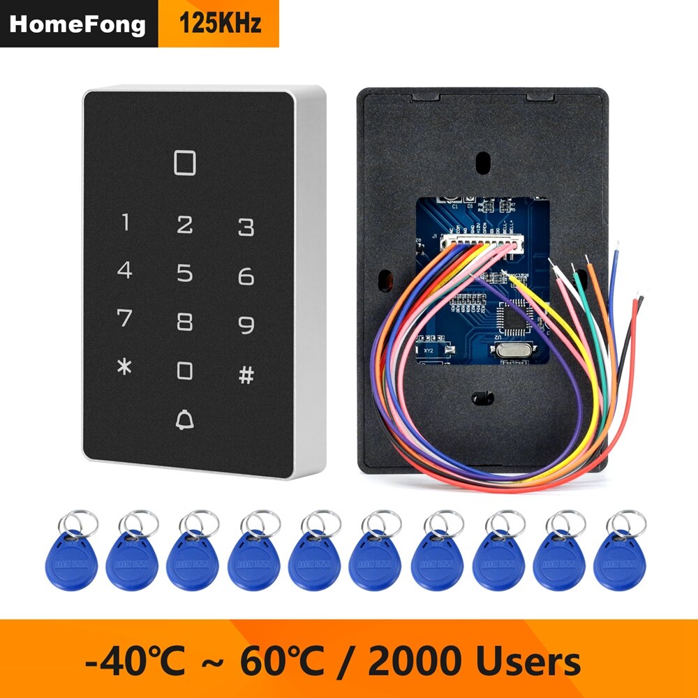 HomeFong OutDoor RFID Keypad Access Controller Door Access Control System for Electronic Lock Support Password / Swiping ID Card