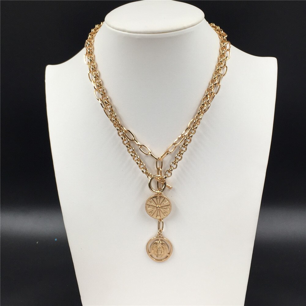 Modern Novelty Special Chain Linked Dainty Necklace Tiny Chain T bar O bar Enclosure Collar Chain For Women Girl: N27320