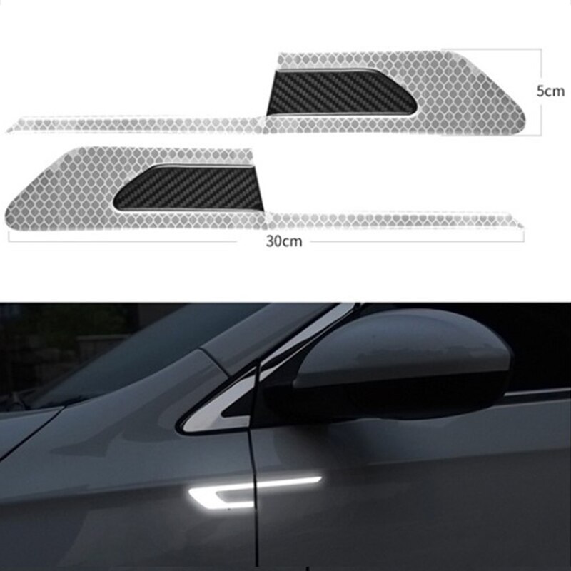Bumper bumper door scratch-proof glow-light rear view mirror bumper sticker