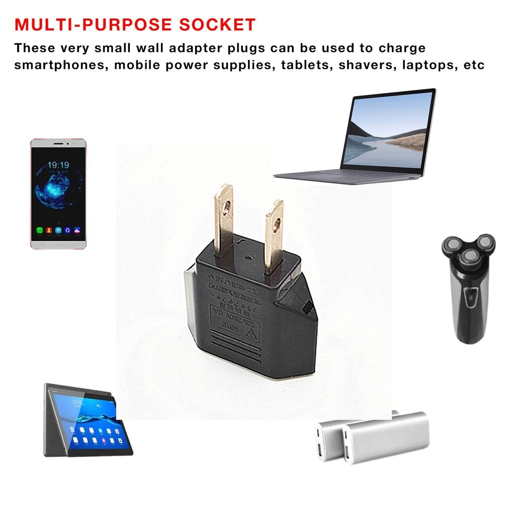 European Standard To American Standard Plug Converter Multi-purpose Socket Adapter Fits Tightly Plug Converter