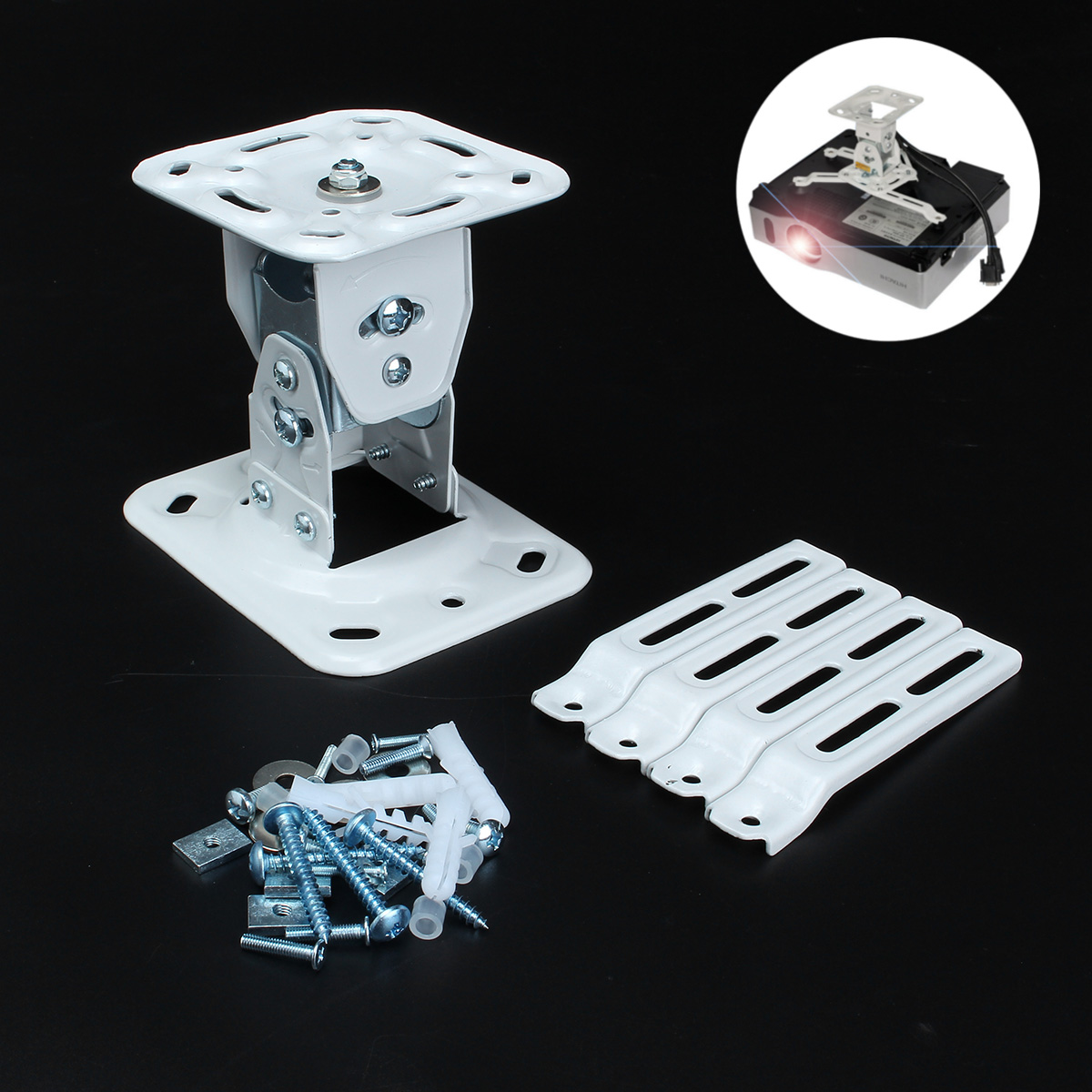 Universal Projector Hanger Stand Ceiling Mount Bracket Adjustable Roof Projector Bracket Extendable Mount Stand