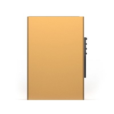 Metal Automatic Pop-Up Card Bag Male Business Card Bag Female Antimagnetic Ultra-Thin Simple органайзер для документ: Yellow