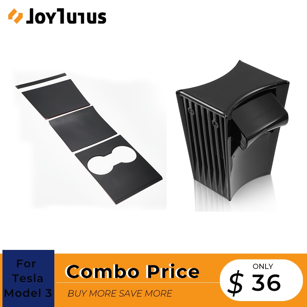 Car Central Console Panel For Tesla Model 3 Water Cup Slot Slip Limit Clip Car Interior