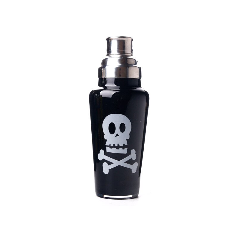 Deouny 1000ml glasaktig cocktailshaker retro trestegsmönstrad cocktail minibar bartending shaker bartender bartillbehör: Klt