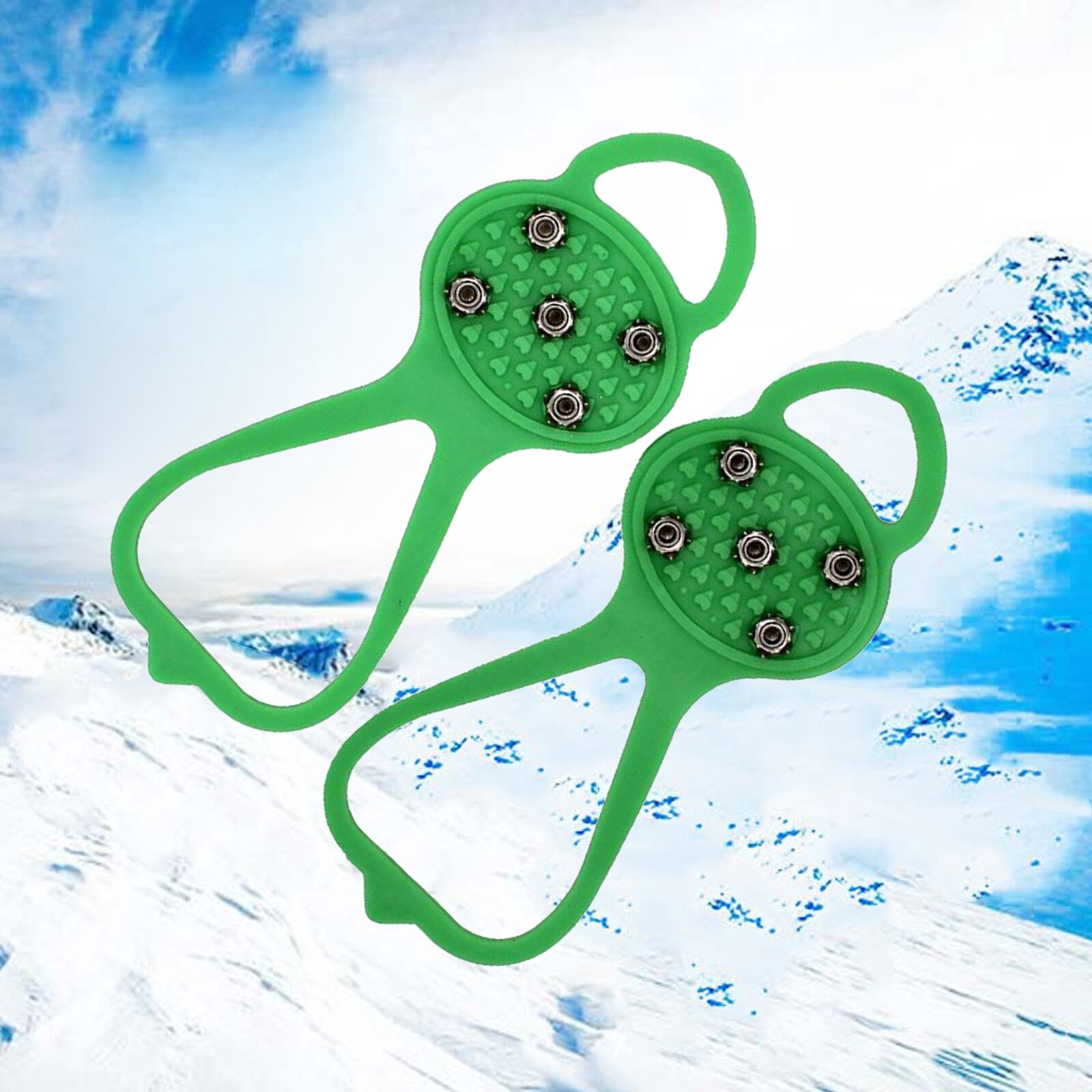 Tacos antideslizantes para escalada, tacos de Crampon de Color sólido, tacos de tracción, tacos para senderismo, nieve y hielo