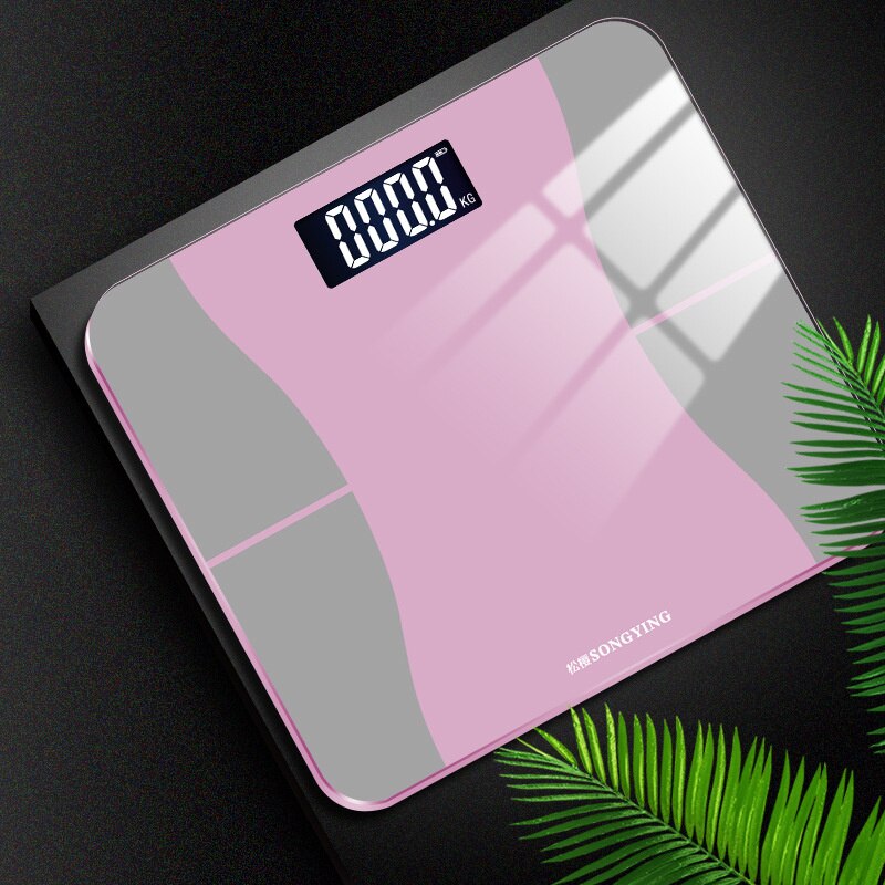 Bilancia per grasso bluetooth APP intelligente in bilancia elettronica di precisione cinese e inglese bilancia per la saluto del grasso corporeo peso acqua grassa: rosa
