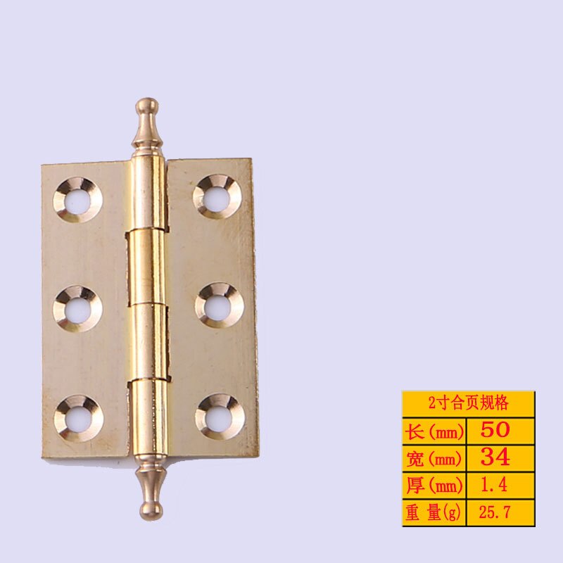 Kitchen Cabinet Door Hinges Furniture Accessories 4 Holes Gold Drawer Hinges for Jewelry Boxes Furniture Fittings: HJ-50