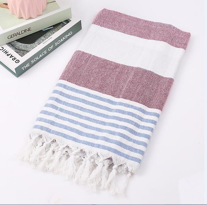 Turkiskt hamam handduk pestemal beach resa peshtemals bad fouta bomull stor 100*180 cm: K