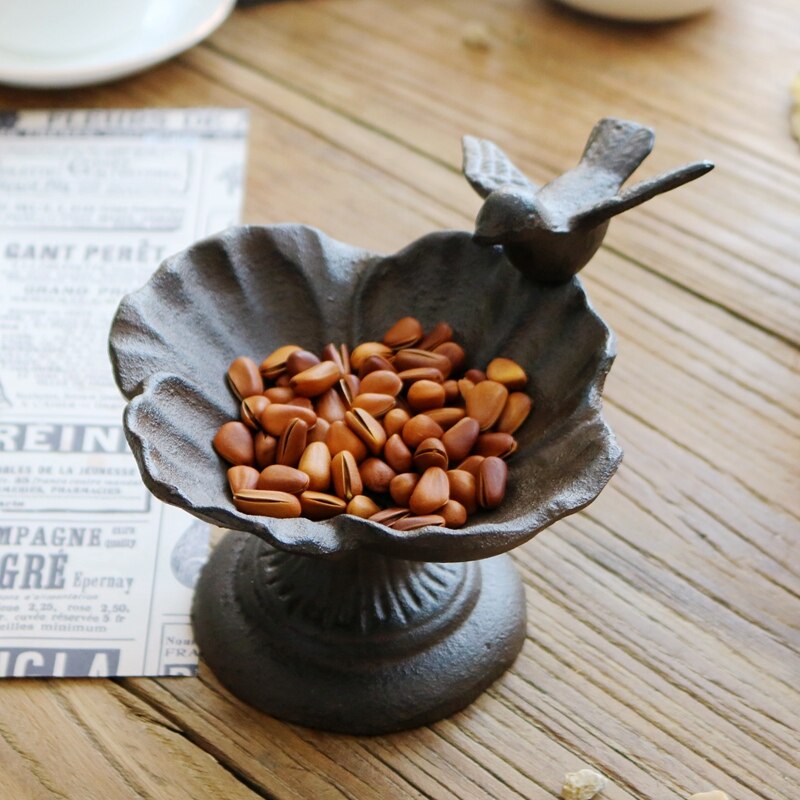 Meerdere Gebruik Vintage Gietijzeren Sierlijke Voetstuk Kom