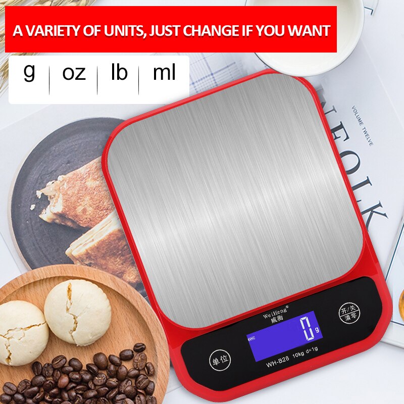 Balance de cuisine numérique étanche IP67, en acier inoxydable, pour régime alimentaire, 10kg/1g 5kg/0.1g, chargeur USB